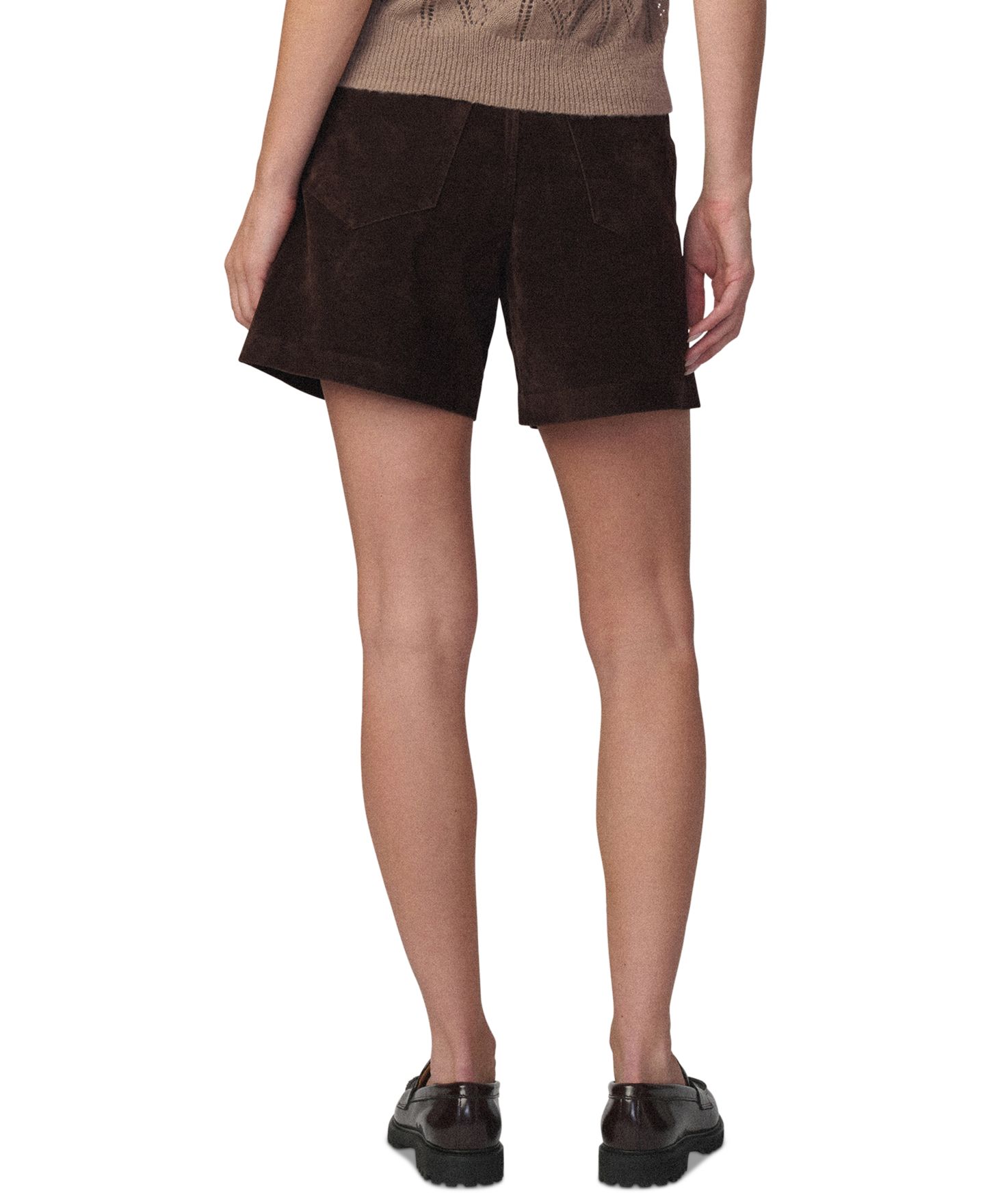 Женские шорты Joe's Jeans High-Waisted Faux-Suede Harlowe, цвет: Тёмный шоколадный — фото 6