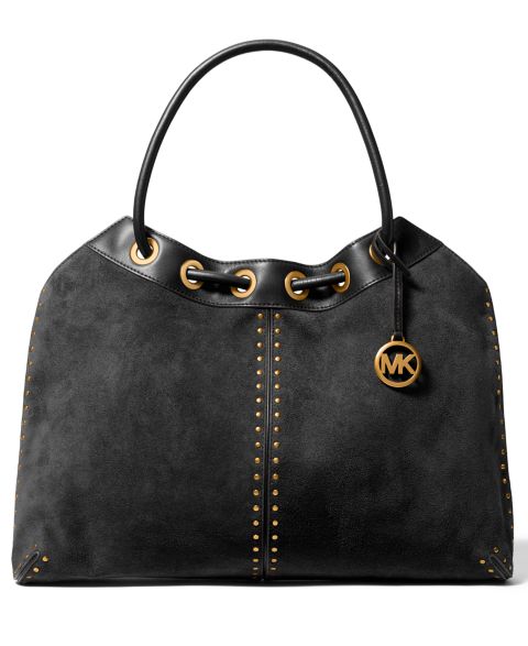 Женская сумка Michael Kors Astor Large Ring Tote Handbag, цвет: Чёрный