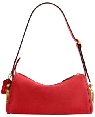 COACH Originals Turnlock Haversack Medium Suede Shoulder Bag 27