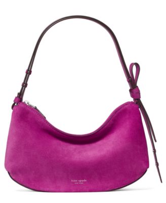 Convertible Suede Medium Shoulder Handbag