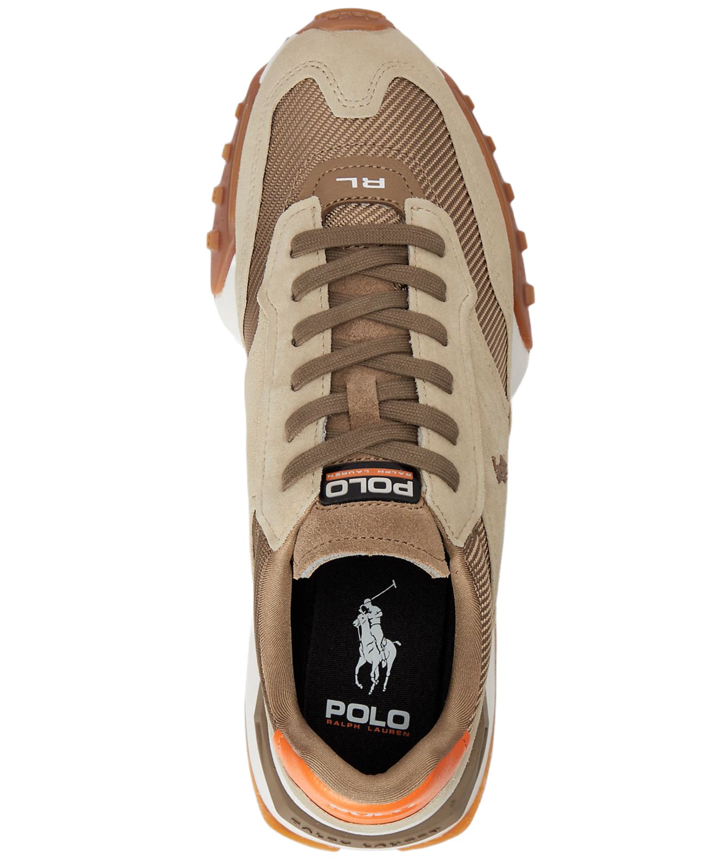 Мужские кроссовки Polo Ralph Lauren Eldridge Outdoor Trail, цвет: Бежевый / Оранжевый — фото 4