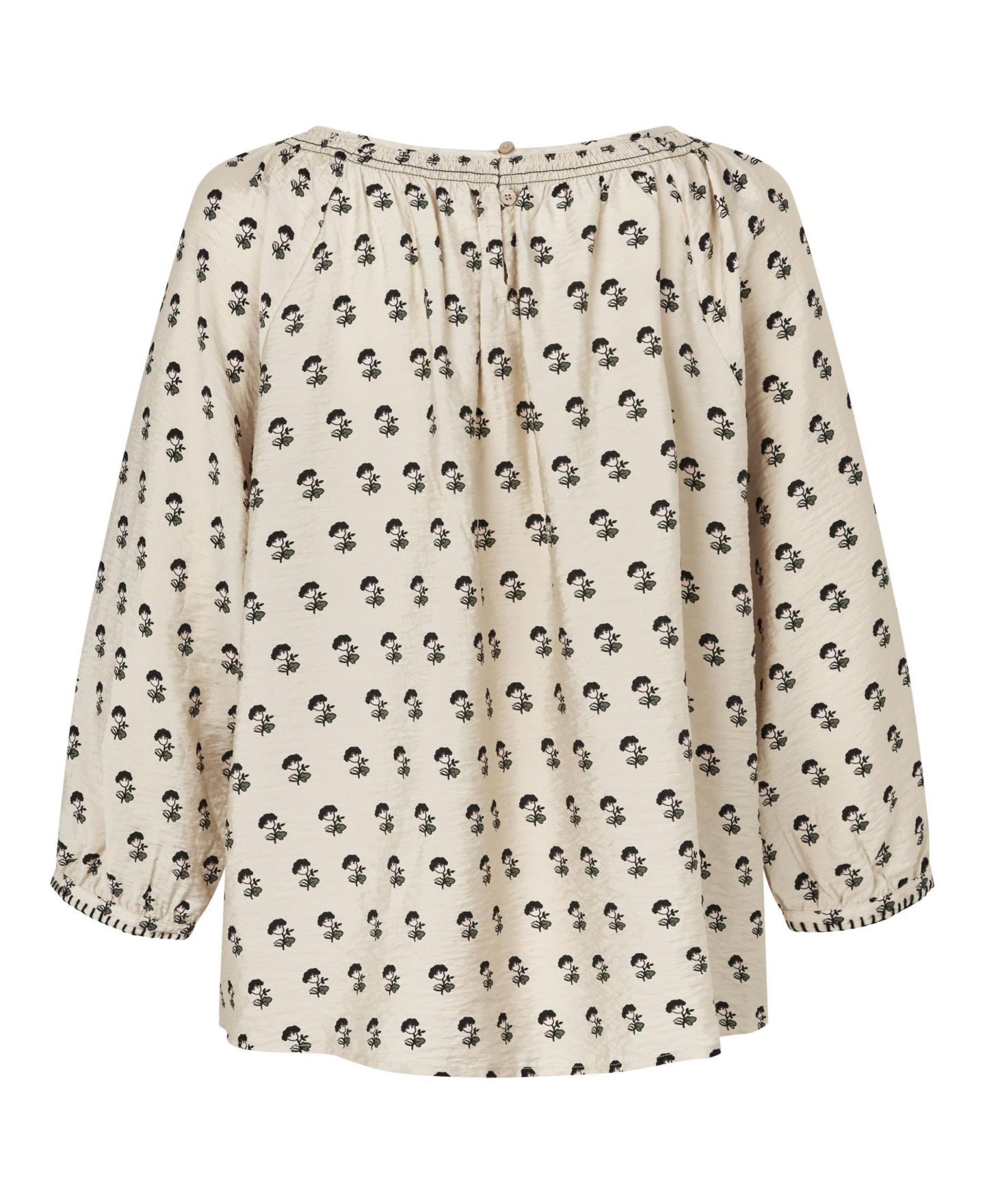 Женская блузка Masai Copenhagen 3/4-Sleeve Boat Neck Floral-Print, цвет: Olivine — фото 5