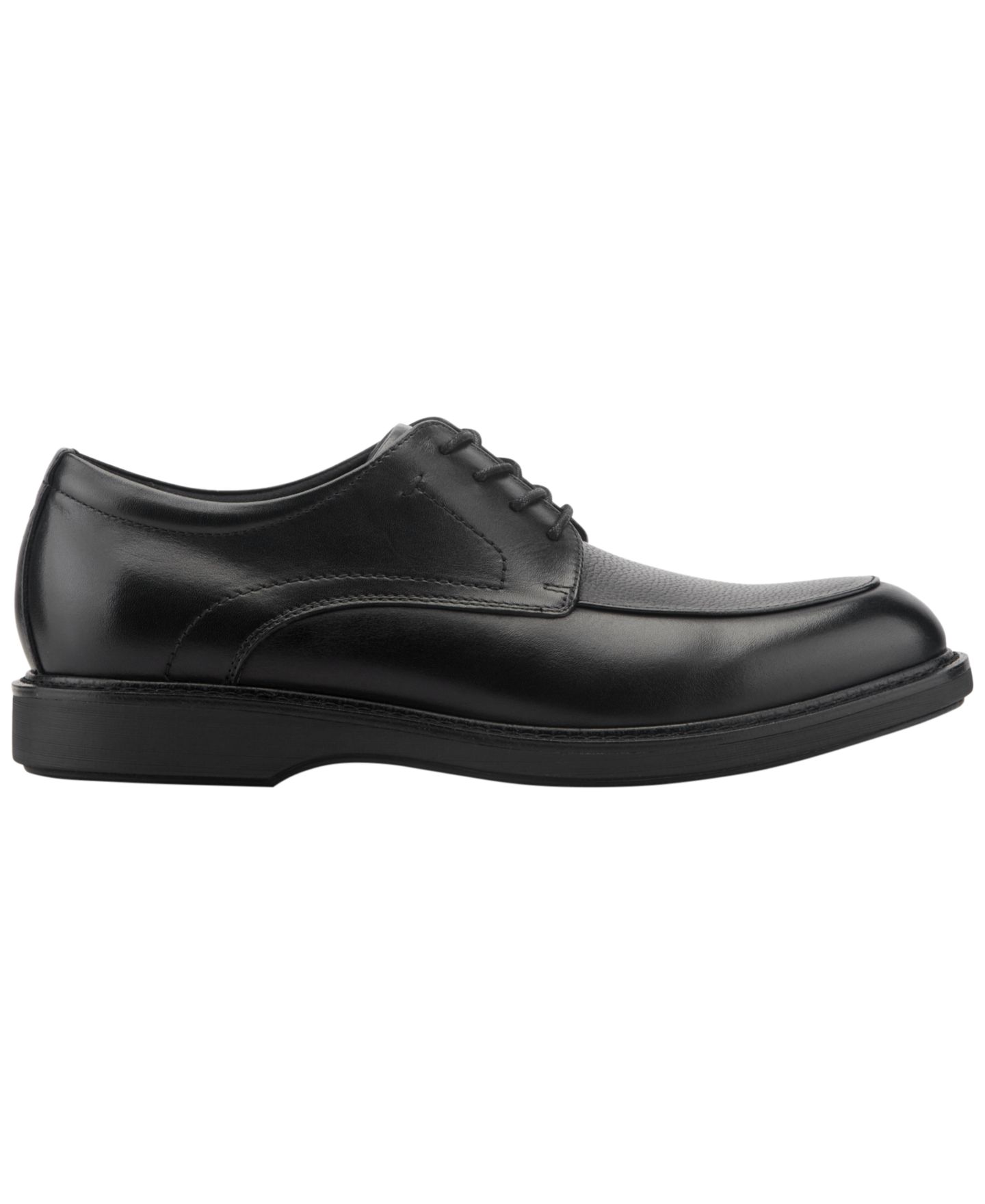 Мужские туфли Rockport Leonard Casual Apron-Toe Oxfords, цвет: Чёрный кожаный — фото 2