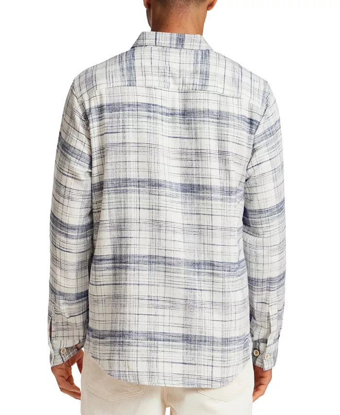 Men's Slub Flannel Plaid Shirt - thumbnail 5