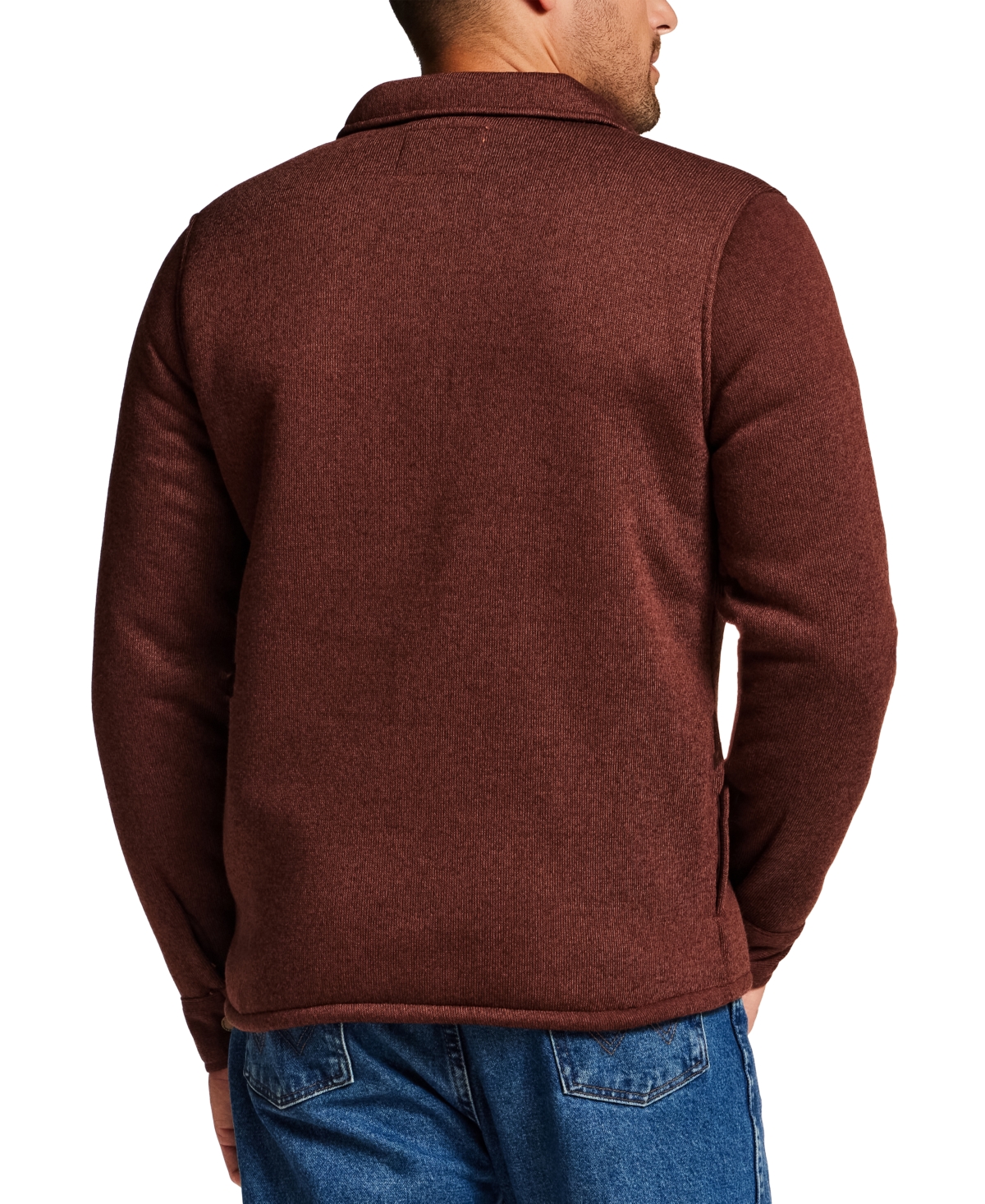 Weatherproof Vintage Men's Sherpa Lined Fleece Shirt Jacket