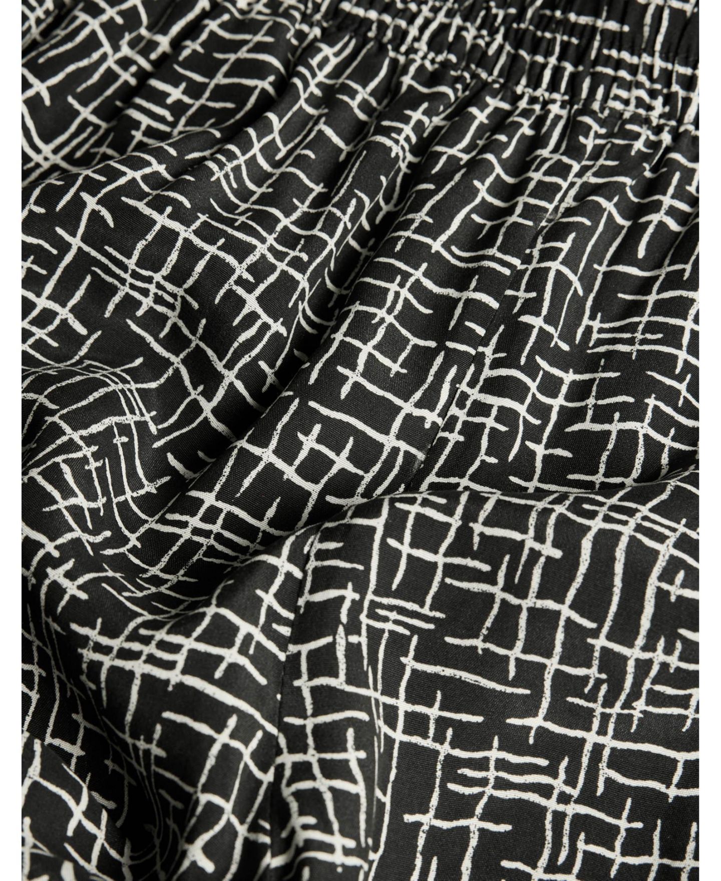 Женские брюки Whistles Woven Grid Crop Wide-Leg, цвет: Чёрный / Разноцветный — фото 6