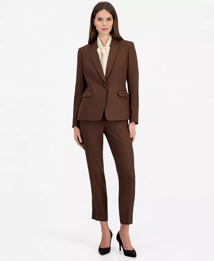 Women's Shoulder-Padded Peak-Lapel Blazer - thumbnail 8