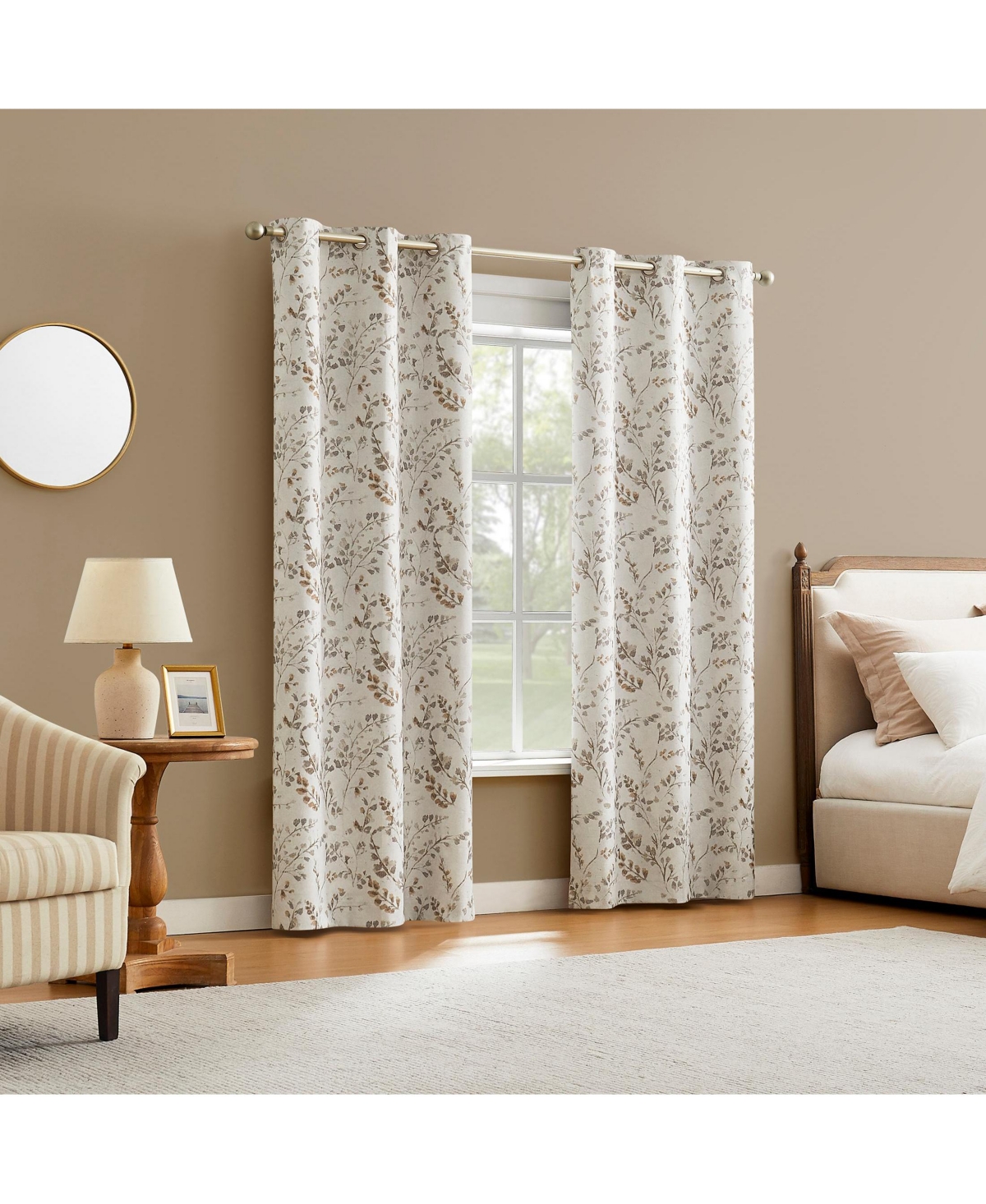 Sun Zero Bria Antique Botanical 100percentage Blackout Grommet Curtain Panel