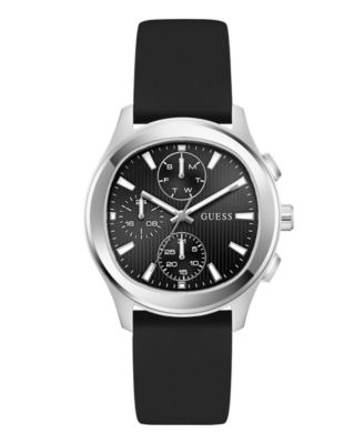 Men's Quartz Black Silicone Watch 40mm