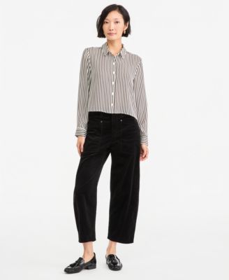 Women's High Rise Corduroy Utility Barrel Pants