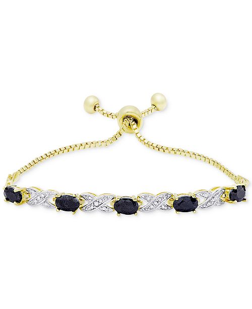 Macy's Gemstone (27/8 ct. t.w.) and Diamond Accent Slider Bracelet