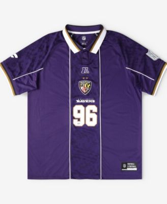 Men's Purple Baltimore Ravens Football x Football Collared Fan Jersey