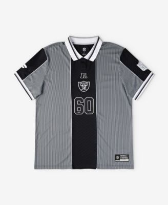 Big Boys and Girls Silver/Black Las Vegas Raiders Football x Football Collared Fan Jersey