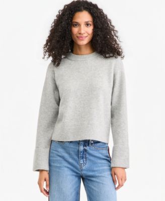Women's Crewneck Cuff Sleeve Pullover Sweater
