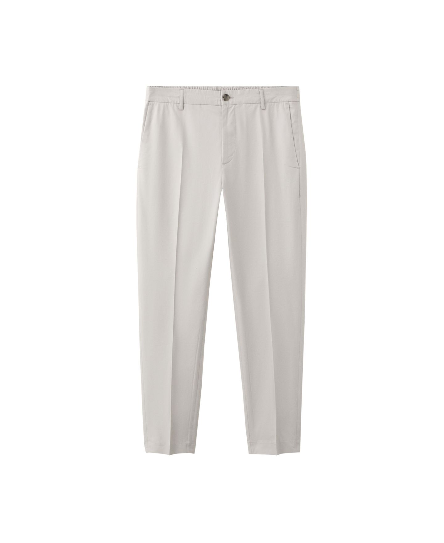 Мужские брюки Mango Slim-Fit Cotton-Lyocell-Blend, цвет: Ледяной серый — фото 2