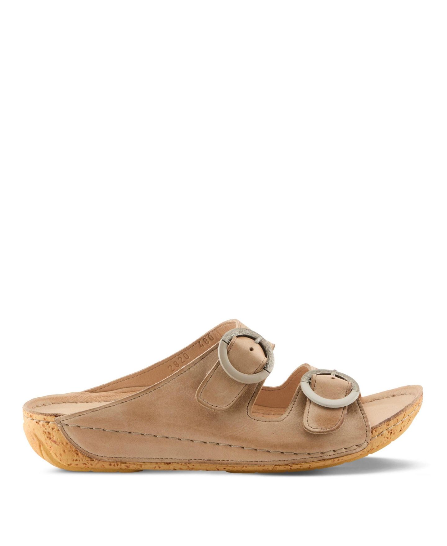 Женские сандалии Spring Step Gelatia Slide Wedge with Laser-Cut Detail, цвет: Бежевый — фото 5
