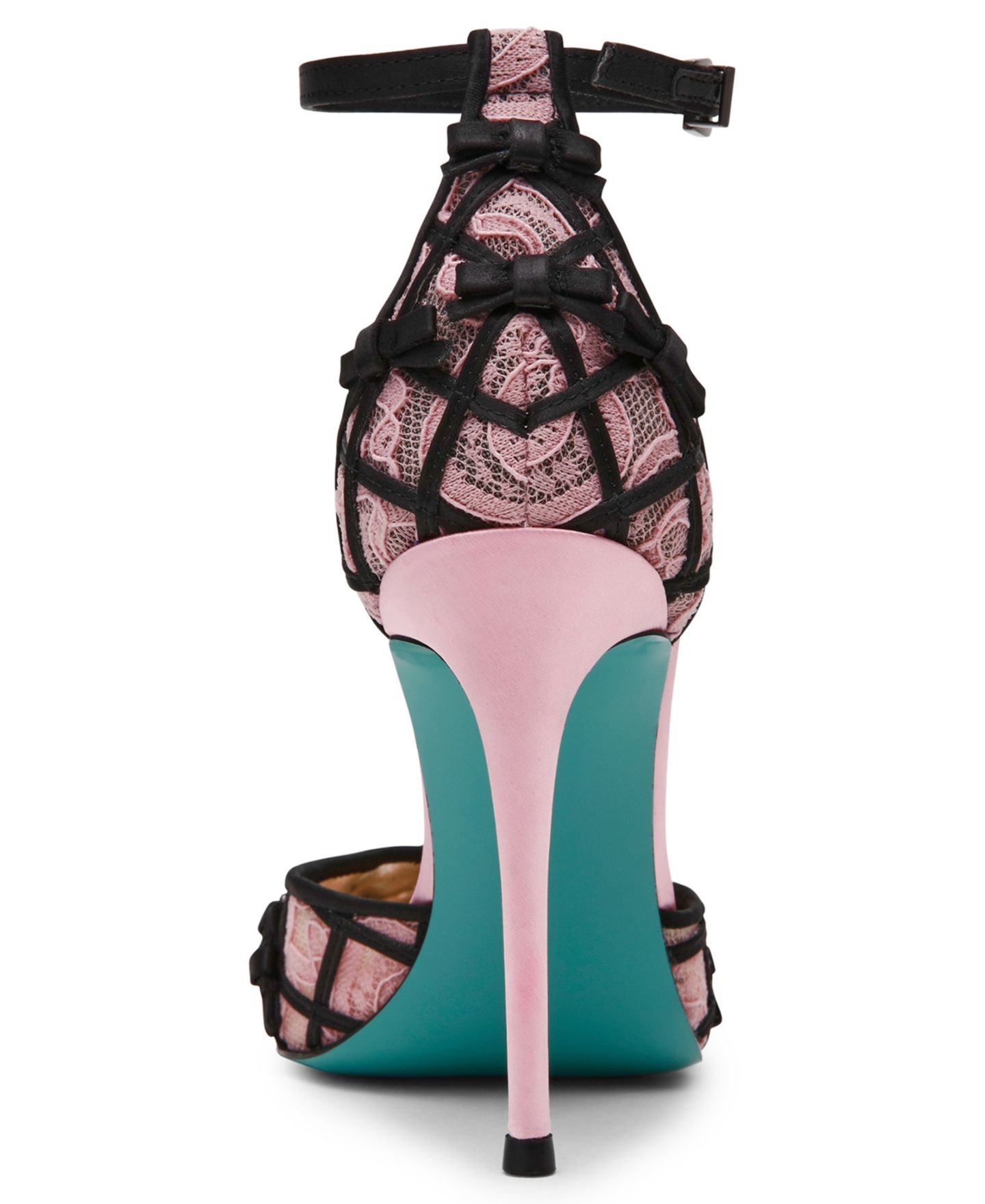 Женские туфли Betsey Johnson Coy Ankle Strap Pumps, цвет: Розовый / Чёрный — фото 3