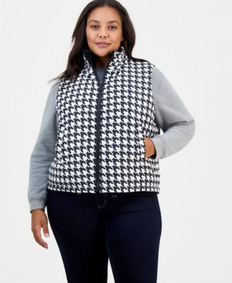 Plus Size Reversible Sherpa Puffer Vest