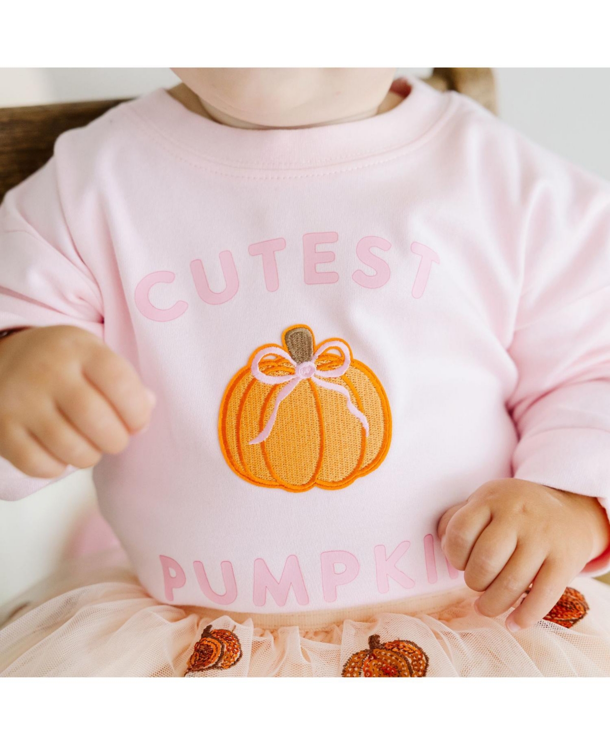 Sweet Wink Baby Girls Cutest Pumpkin Patch Long Sleeve Romper