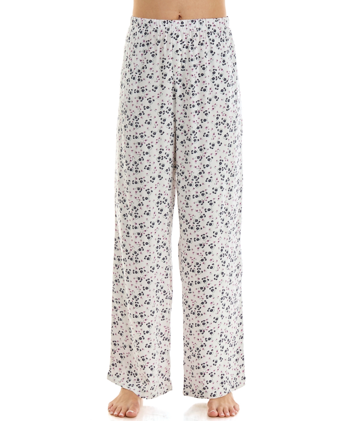 Roudelain Women's Yarn-Dyed Flannel Open-Leg Sleep Pants