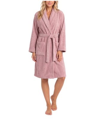 Women's Honey Knit Shawl Collar Tie-Front Robe