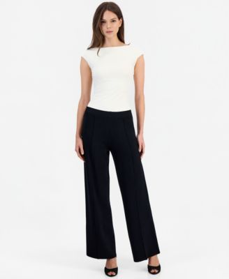 Women's Sweater Knit Wide-Leg Pull-On Pants