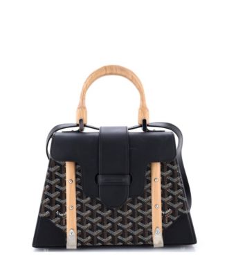 PM Saigon Top Handle Bag Coated Canvas with Leather