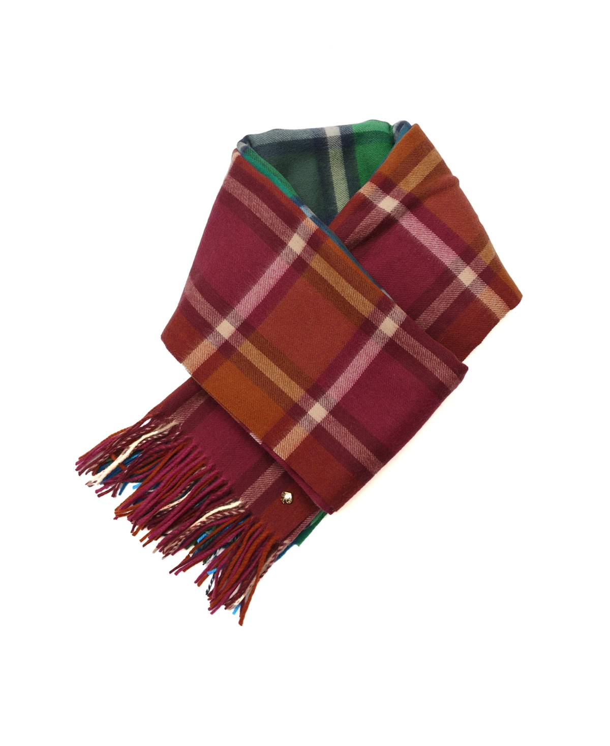 kate spade new york Women's Plaid Mix Yarn-Dyed Scarf