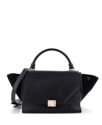 Small Tricolor Trapeze Bag Leather