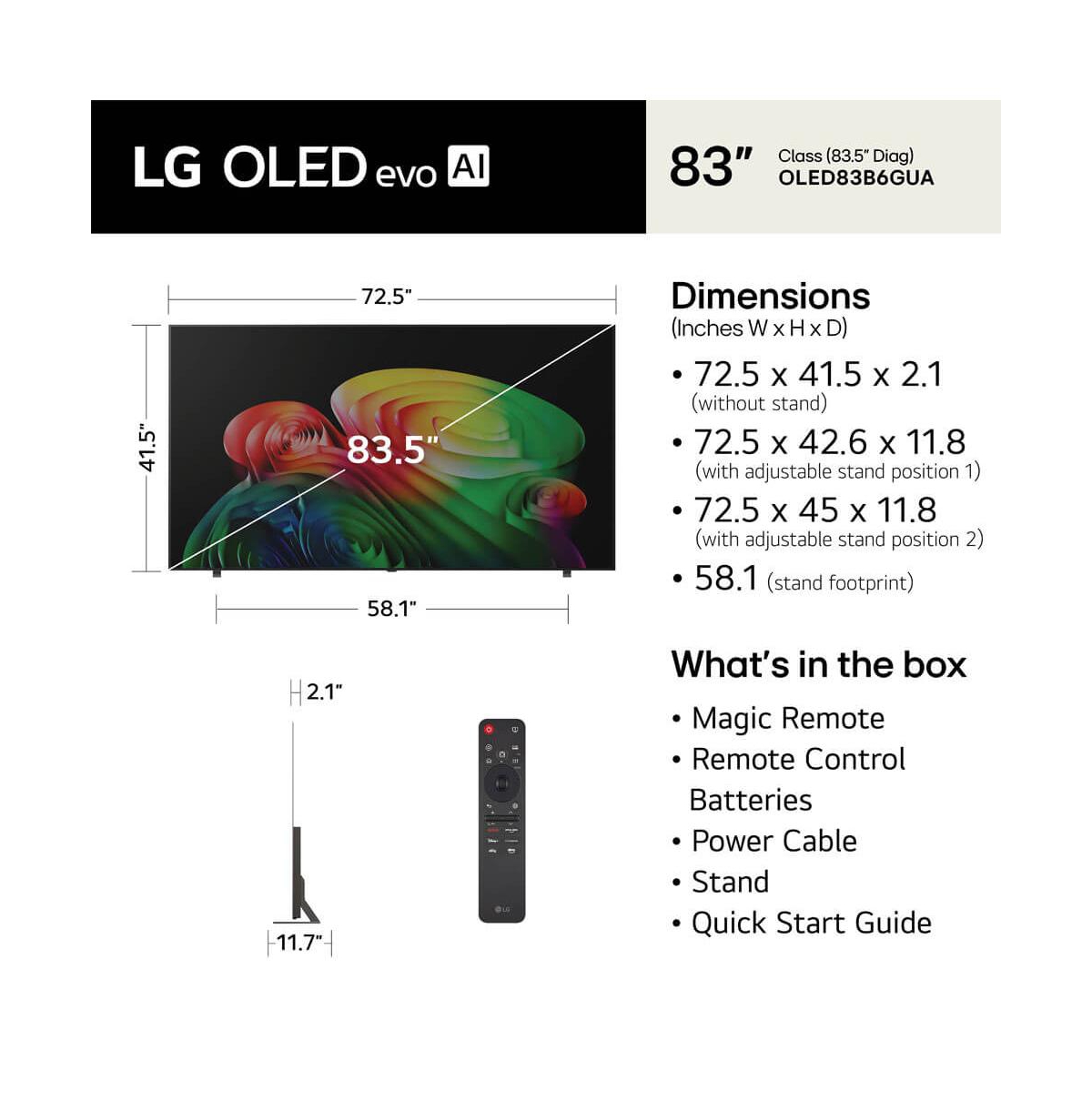 Lg B6 Series 4K Oled evo Ai Smart webOS Tv