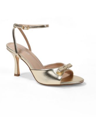 Women's Farida Bow Accent Ankle Strap Heeled Sandals