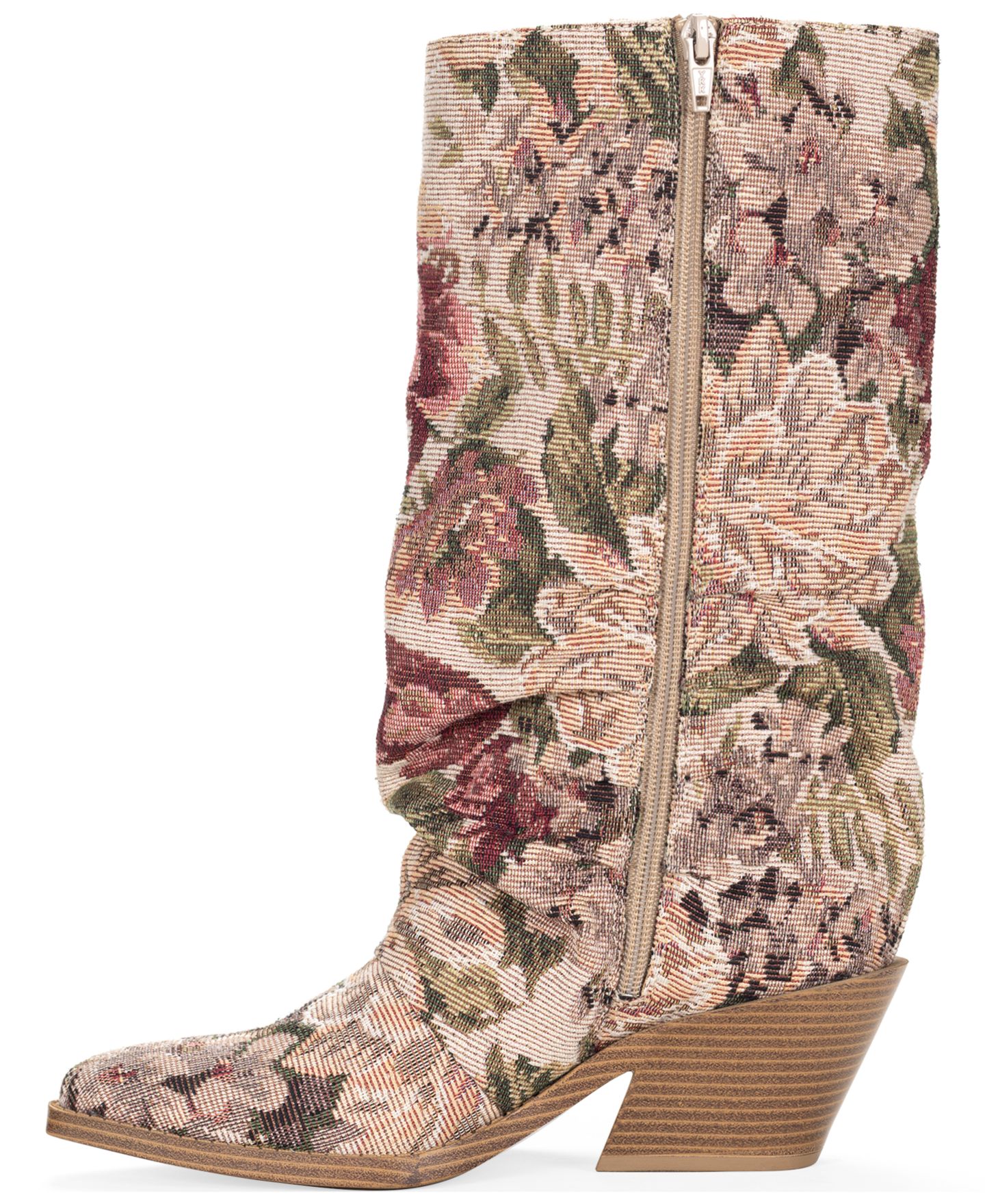 Женские ботинки Wild Pair Piippa Floral Tapestry Slouch Mid-Shaft Western, цвет: Розовый — фото 6