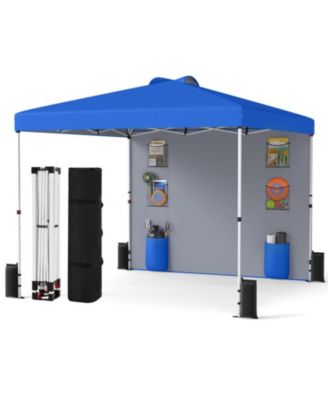 10 x 10 Ft Pop Up Canopy Tent with Sidewall 6 Pockets and Sandbags