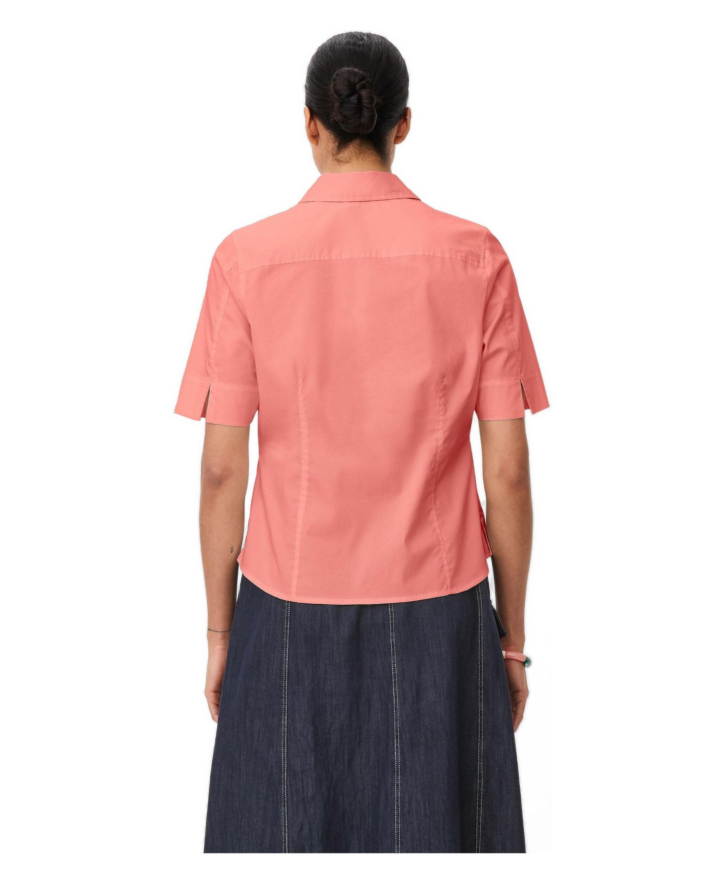 Женская рубашка Masai Copenhagen Maiven Boxy Button-Up Short-Sleeve Cotton-Blend, цвет: Клубничный ледяной — фото 3