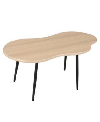 39.5 in Cloud Shape Center Table with Metal Frame