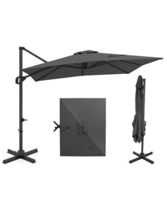 Cantilever Patio Umbrella with 360 Rotation and Six-Tier Tilt
