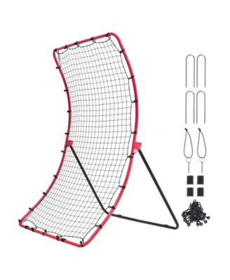 Adjustable-Angle Baseball PitchBack Rebounder Net 4 x 5.5 ft
