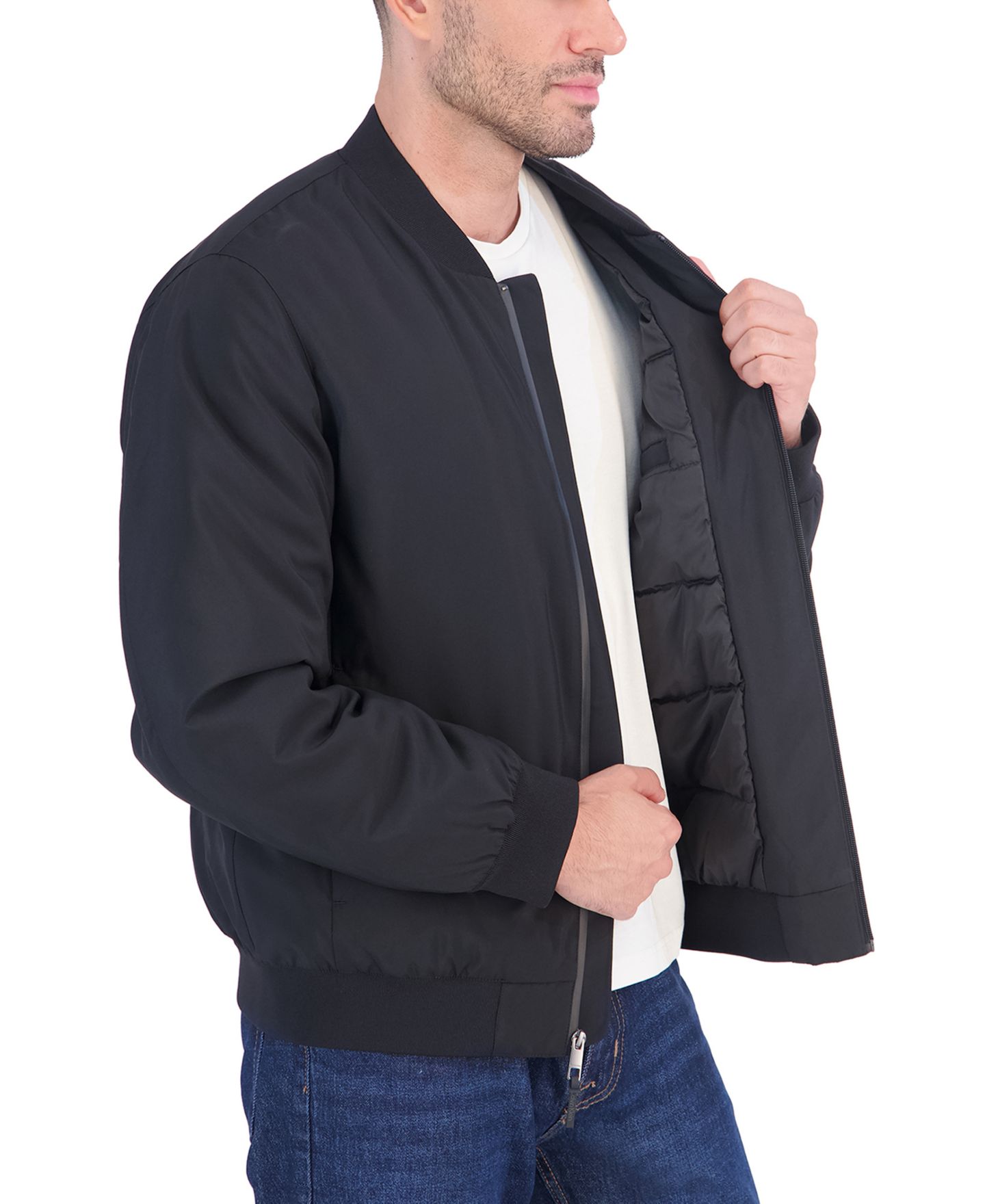Мужская куртка Calvin Klein Bomber, цвет: Чёрный — фото 4