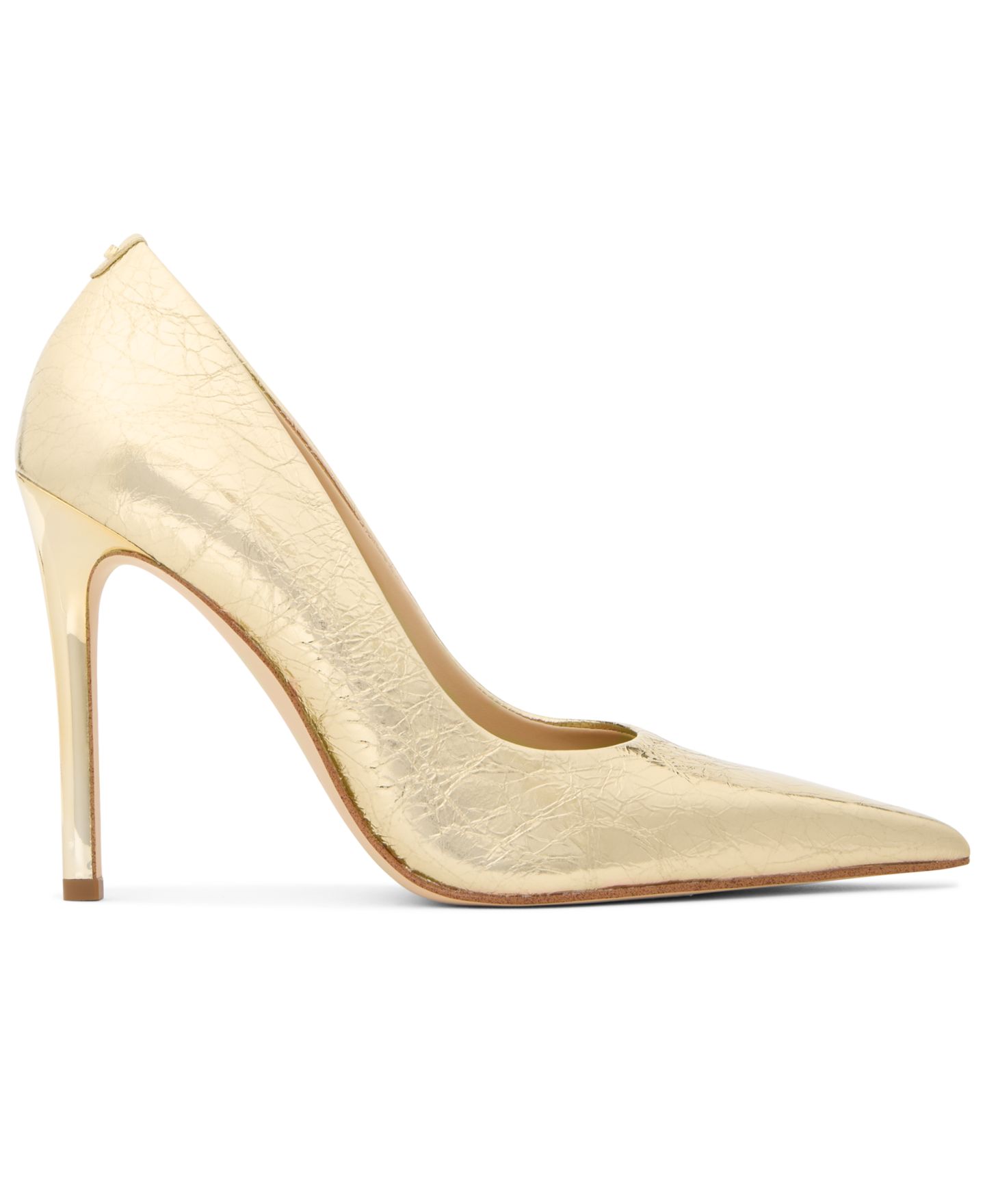 Женские туфли Michael Kors Elyse Slip-On High Pumps, цвет: Бледный золотой — фото 2