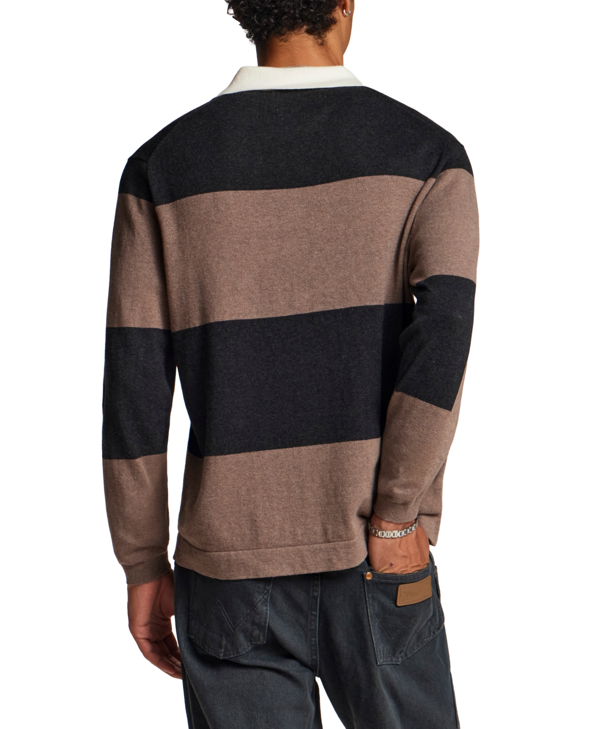 Weatherproof Vintage Men's Cotton Cashmere Rugby Polo Sweater