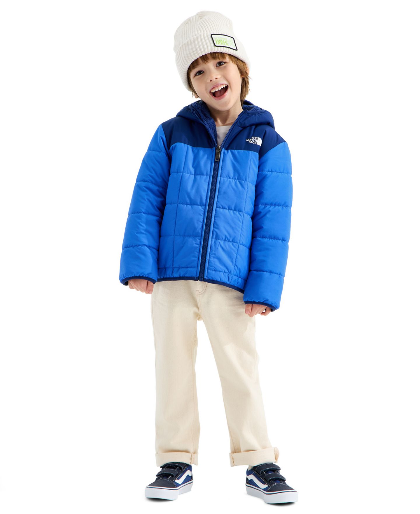Куртка The North Face Reversible Shasta Full-Zip Hooded Jacket для мальчиков, цвет: Синий / Насыщенный синий — фото 2