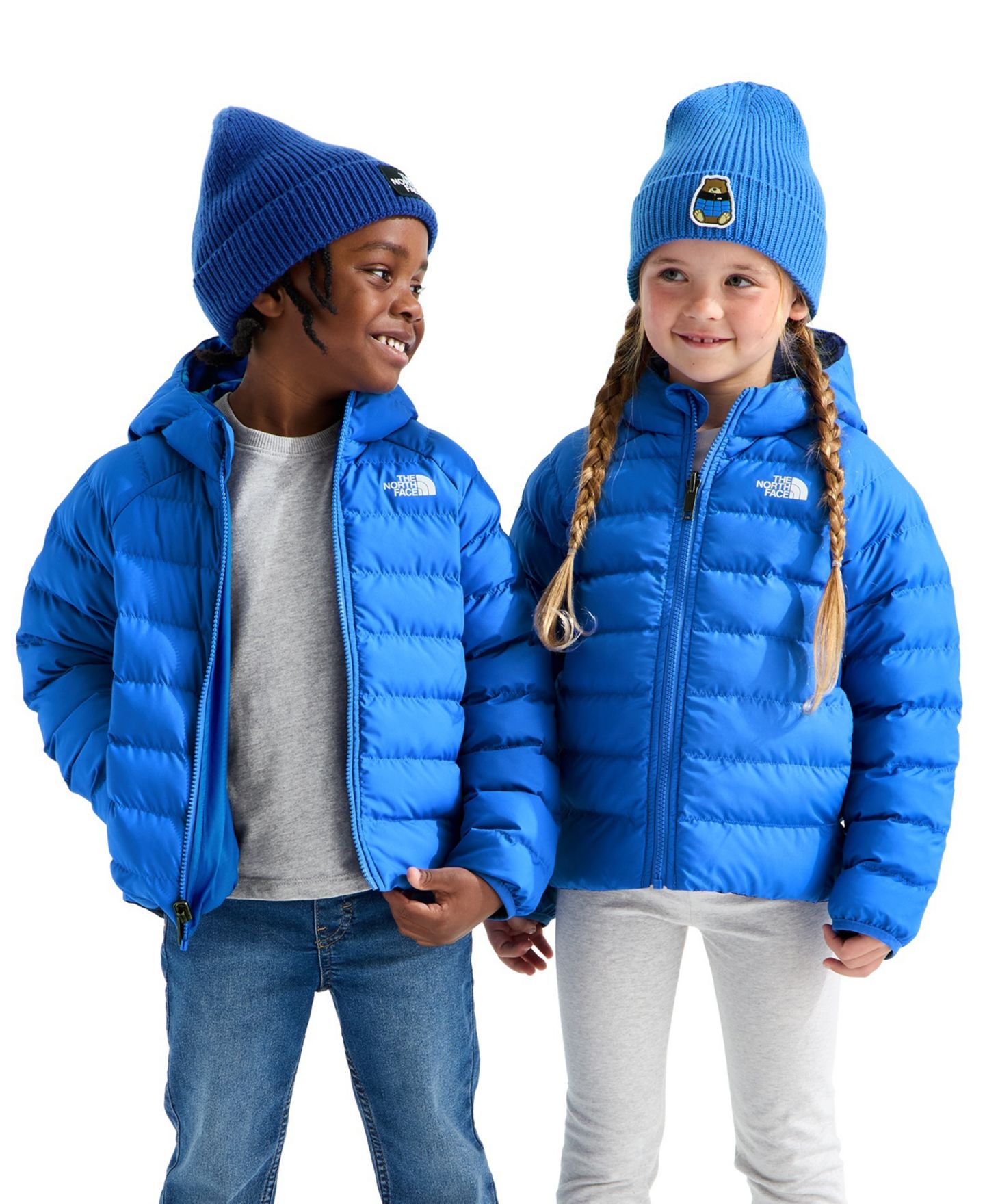 Детская куртка The North Face Reversible Perrito Hooded, цвет: Синий — фото 5
