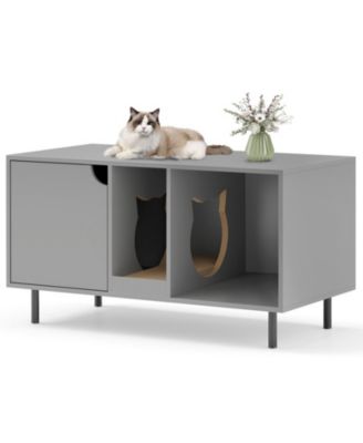 40 in Cat Litter Box Enclosure for 2 Cats Hidden Cat Washroom