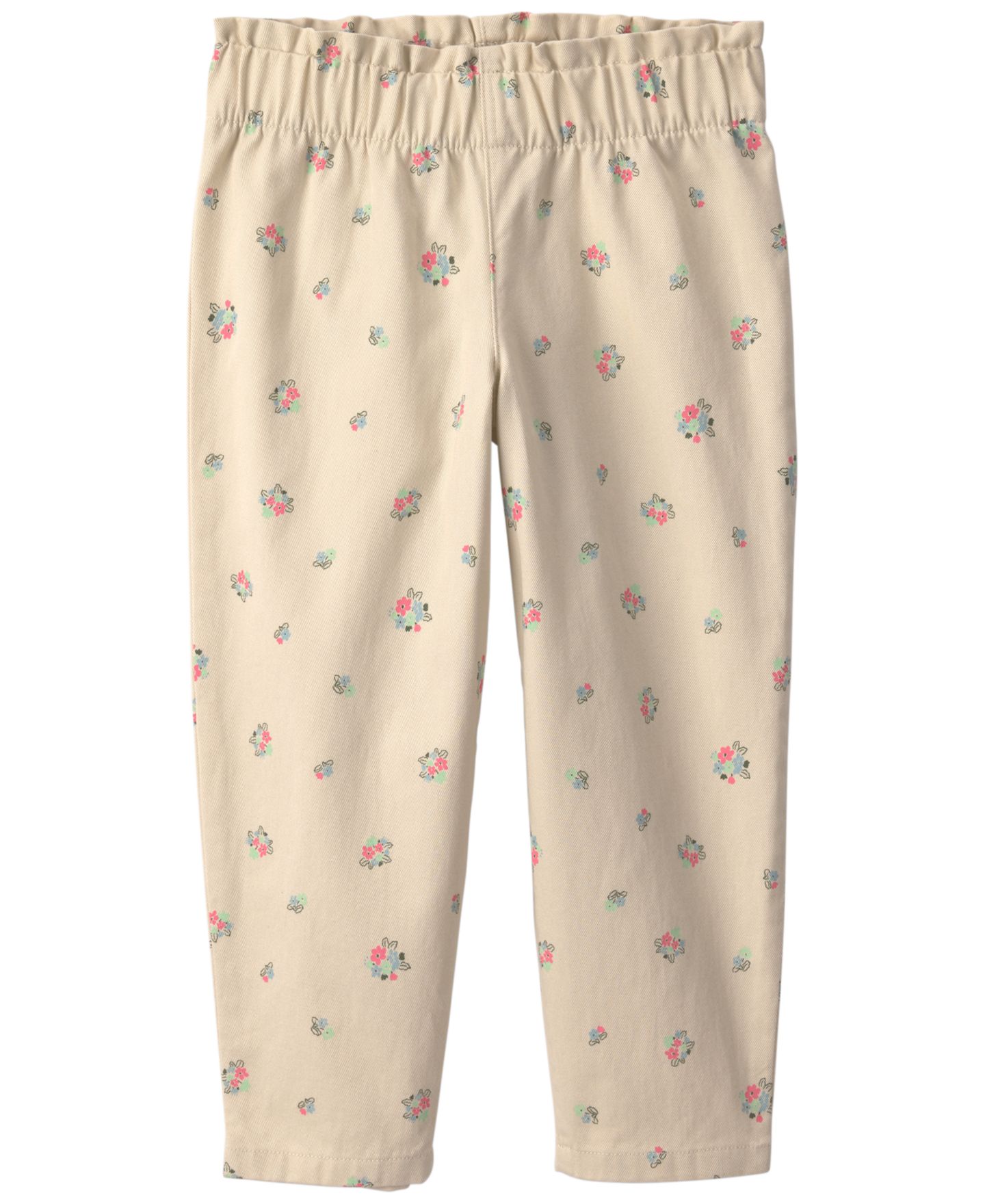 Комплект Carter's Floral Ribbed Long-Sleeve Top & Twill Pants, 2-Piece Set для девочек-малышей, цвет: Зелёный / Кремовый — фото 2