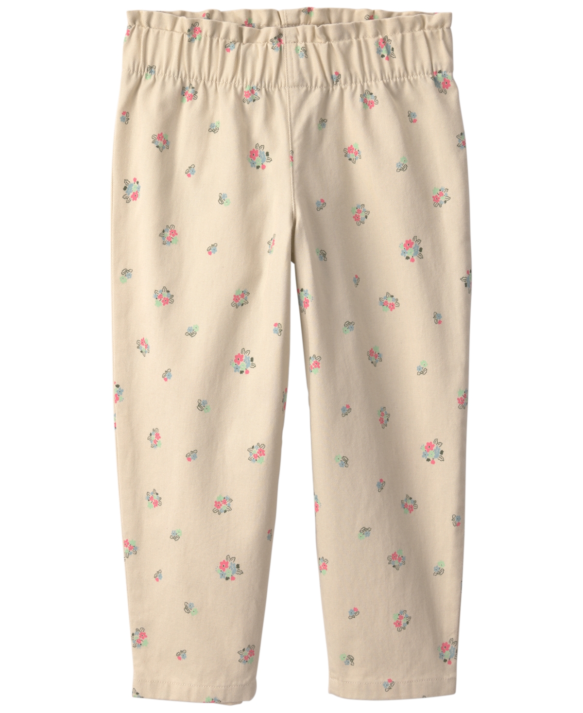 Carter's Baby Girls' Floral Print Ribbed Long-Sleeve Top and Twill Pants, 2-Piece Set
