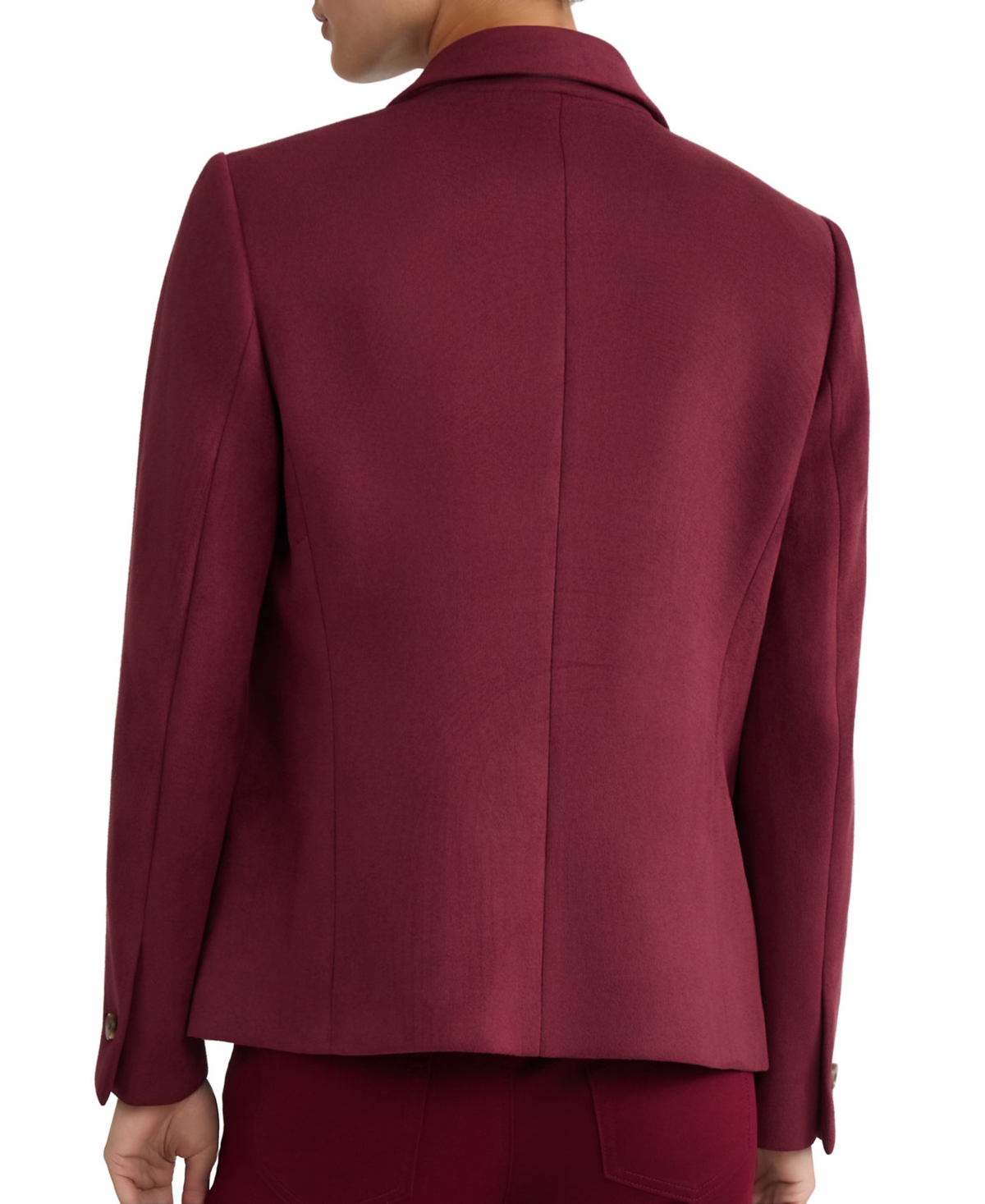 Jones New York Women's Suede Notch-Collar Two-Button Jacket