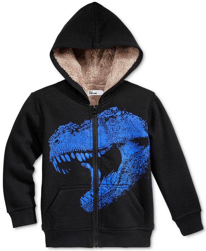 Epic Threads Little Boys' Dino-Print Hoodie, Toddler Boys, Created for ...