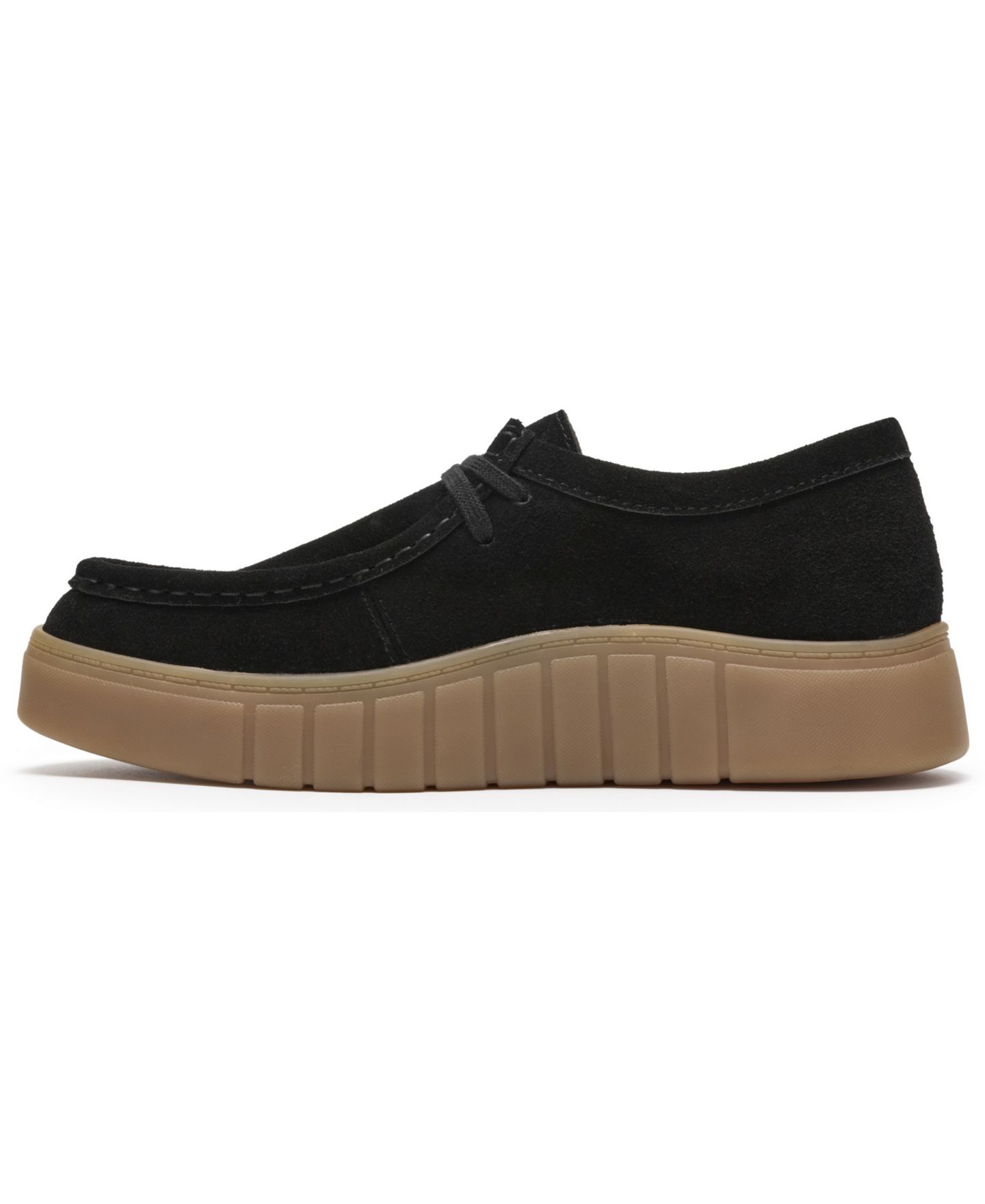 Женские кроссовки Clarks Mykah Beat Moccasin Lace-Up, цвет: Чёрный замшевый — фото 6