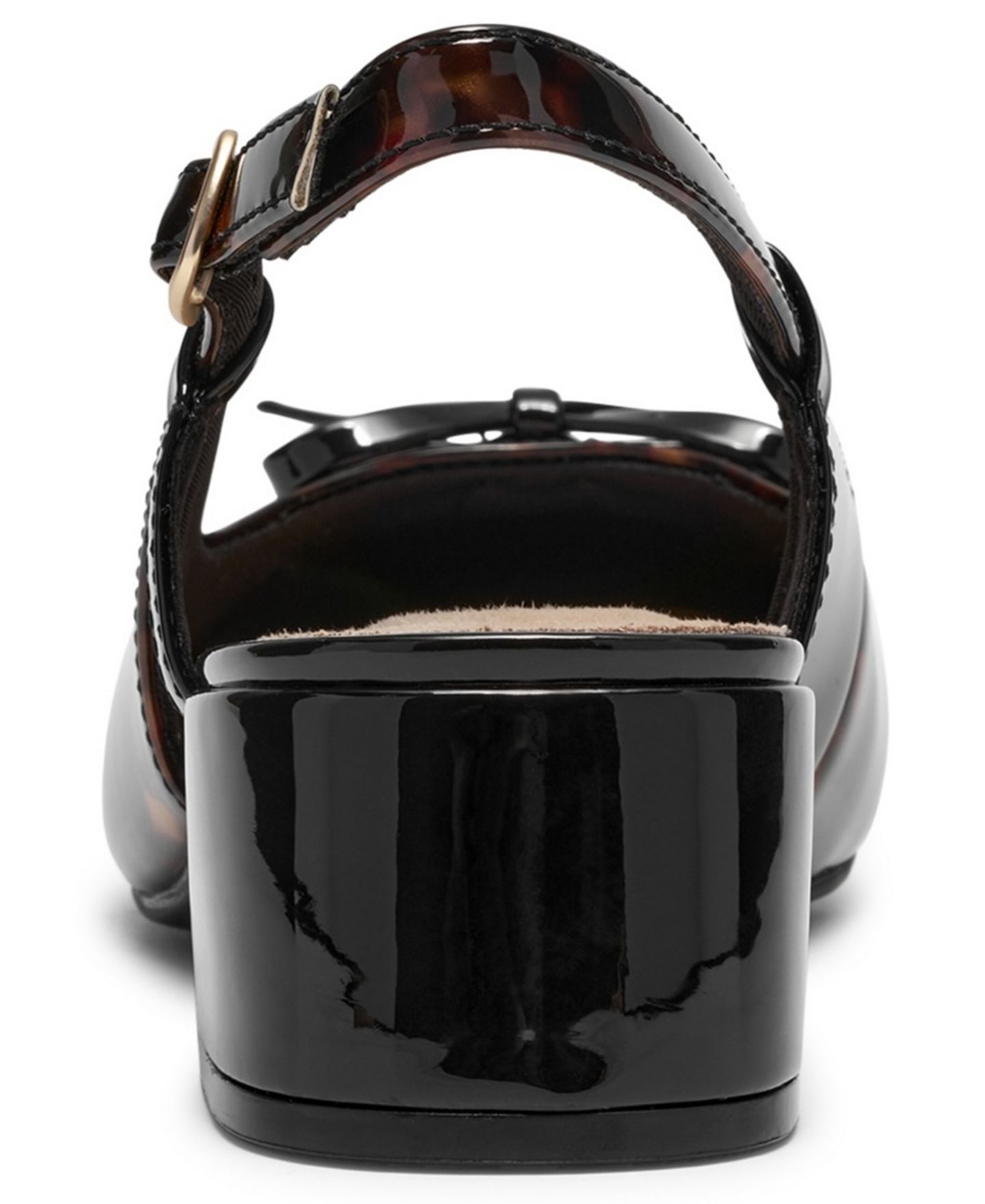 Женские туфли Clarks Iridessa Buckle Block Heel Pumps, цвет: Черепаховый ракушечный кожаный — фото 3