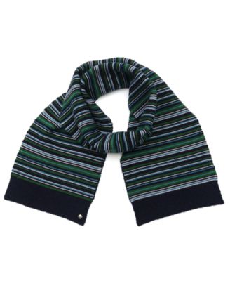 Women's Garter Stitch Stripe Knit Scarf